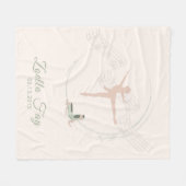 Ballerina Ballet Dancer in Roze en Groen Fleece Deken (Voorkant (Horizontaal))