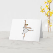 Ballerina Ballet Dancer Kaart (Gele Bloem)