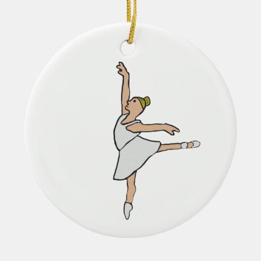 Ballerina Ballet Dancer Keramisch Ornament (Voorkant)