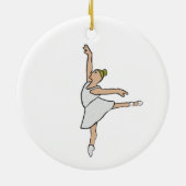 Ballerina Ballet Dancer Keramisch Ornament (Achterkant)