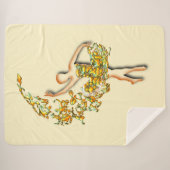 Ballerina Ballet Dancer Meisje Sherpa Deken (Voorkant (horizontaal))