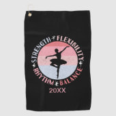 Ballerina Ballet Dancer - Mindsetwaarden Golfhanddoek (Voorkant)