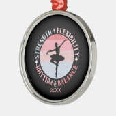 Ballerina Ballet Dancer - Mindsetwaarden Metalen Ornament (Links)