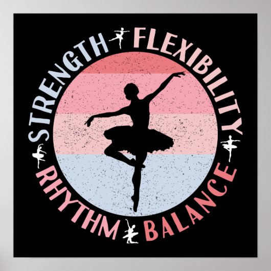 Ballerina Ballet Dancer - Mindsetwaarden Poster (Voorkant)