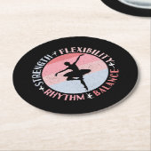 Ballerina Ballet Dancer - Mindsetwaarden Ronde Kartonnen Onderzetter (Gebogen)