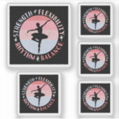 Ballerina Ballet Dancer - Mindsetwaarden Sticker (Voorkant)