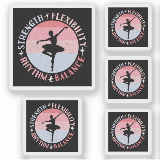 Ballerina Ballet Dancer - Mindsetwaarden Sticker (Voorkant)