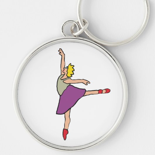 Ballerina Ballet Dancer Sleutelhanger (Voorkant)