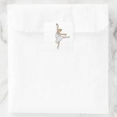 Ballerina Ballet Dancer Vierkante Sticker (Tas)