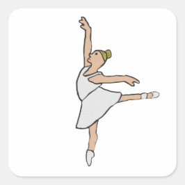 Ballerina Ballet Dancer Vierkante Sticker