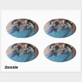 BALLERINA BALLET DANCERS IN BLAUW OVALE STICKER (Vel)
