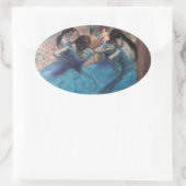 BALLERINA BALLET DANCERS IN BLAUW OVALE STICKER (Tas)