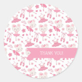 Ballerina Ballet Dans Roze Sticker (Voorkant)