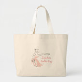 Ballerina ballet danseres grote tote bag (Voorkant)