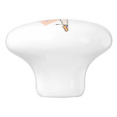 Ballerina ballet dark girl art deurknop keramische knop (Zijkant)