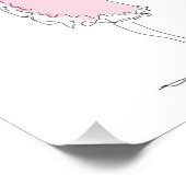 Ballerina, Ballet Girl, Ballet Dancer, Tutu, Roze Foto Afdruk (Hoek)