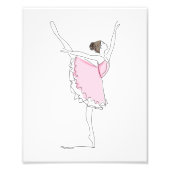 Ballerina, Ballet Girl, Ballet Dancer, Tutu, Roze Foto Afdruk (Voorkant)