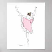 Ballerina, Ballet Girl, Ballet Dancer, Tutu, Roze Poster (Voorkant)