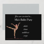 Ballerina ballet girl kaart (Voorkant / Achterkant)