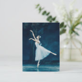 Ballerina Ballet Giselle Waterverf Briefkaart (Staand voorkant)
