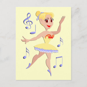 Ballerina Ballet Music Briefkaart