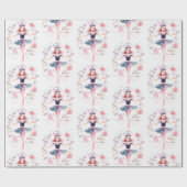 Ballerina Ballet Notenkraker Cadeaupapier (Vlak)