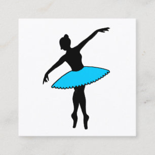 Ballerina Ballet Pointe Blue Tutu Dance Teacher Vierkante Visitekaartje