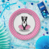 Ballerina Ballet Princess Boston Terrier (zwart) Papieren Bordje (Feest)