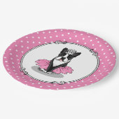 Ballerina Ballet Princess Boston Terrier (zwart) Papieren Bordje (Gekanteld)