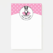 Ballerina Ballet Princess Boston Terrier (zwart) Post-it® Notes (Voorkant)