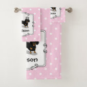 Ballerina Ballet Princess Dachshund (zwart-wit) Bad Handdoek (Insitu)