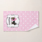 Ballerina Ballet Princess Dachshund (zwart-wit) Bad Handdoek (Handdoek)