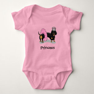 Ballerina Ballet Prinses Dox (zwart & roodbruin) Romper