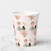 Ballerina Ballet Roze Patroon Verjaardag Papieren Bekers (Achterkant)