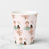 Ballerina Ballet Roze Patroon Verjaardag Papieren Bekers (Voorkant)