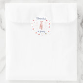 Ballerina Ballet Roze Patroon Verjaardag Ronde Sticker (Tas)