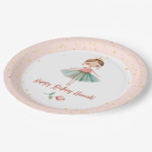 Ballerina Ballet Roze Verjaardag Papieren Bordje (Gekanteld)