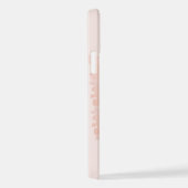 Ballerina Ballet Silhouette over roze Waterverf iPhone Hoesje (Rechterkant)