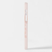 Ballerina Ballet Silhouette over roze Waterverf iPhone Hoesje (Linkerkant)