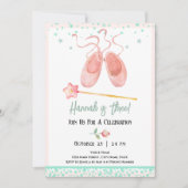 Ballerina Ballet Slippers 3e verjaardag Meisje Kaart (Voorkant)