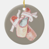 Ballerina Ballet Slippers Art Name Sjabloon Keramisch Ornament (Achterkant)