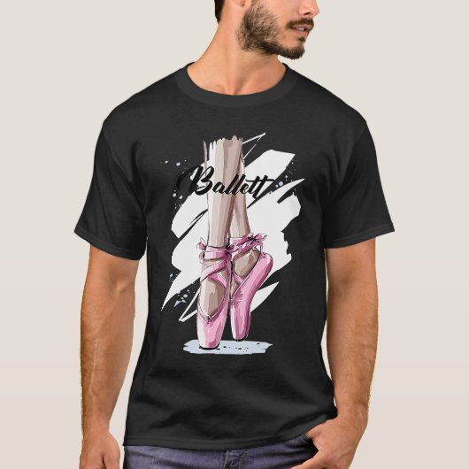 Ballerina Ballet slippers roze ballerinas Ba T-shirt (Voorkant)
