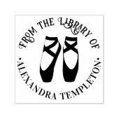 Ballerina Ballet Teen Pointe Schoenen #2 Bibliothe Zelfinktende Stempel (Design)