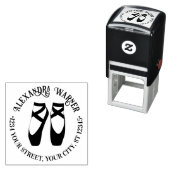 Ballerina Ballet Teen Punt Schoenen #2 Naam Adres Zelfinktende Stempel (In situ)