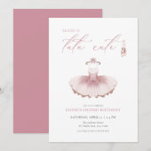 Ballerina Ballet Tutu Schattige 2e verjaardagsuitn Kaart (Voorkant / Achterkant)