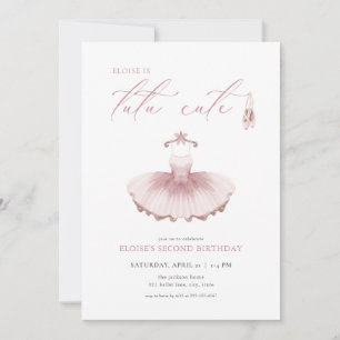Ballerina Ballet Tutu Schattige 2e verjaardagsuitn Kaart