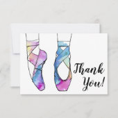 Ballerina Ballet Verjaardag Bedankkaart (Voorkant)