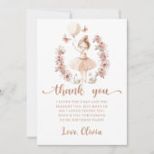 Ballerina Ballet Verjaardag Dankjewel Card Bedankkaart (Voorkant)