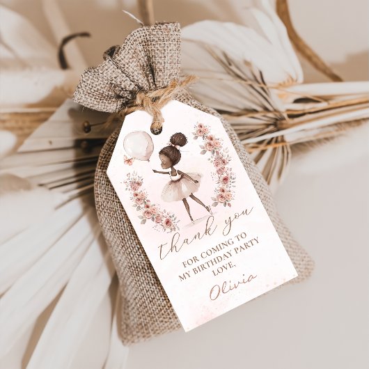 Ballerina Ballet Verjaardag Gift Labels Cadeaulabel