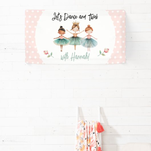 Ballerina Ballet Verjaardag Meisje Spandoek (Insitu)